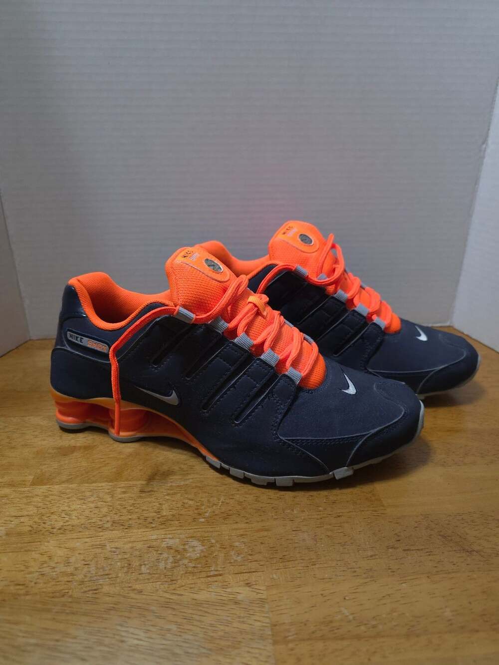 Nike Shox NZ Running Shoes Black and Orange